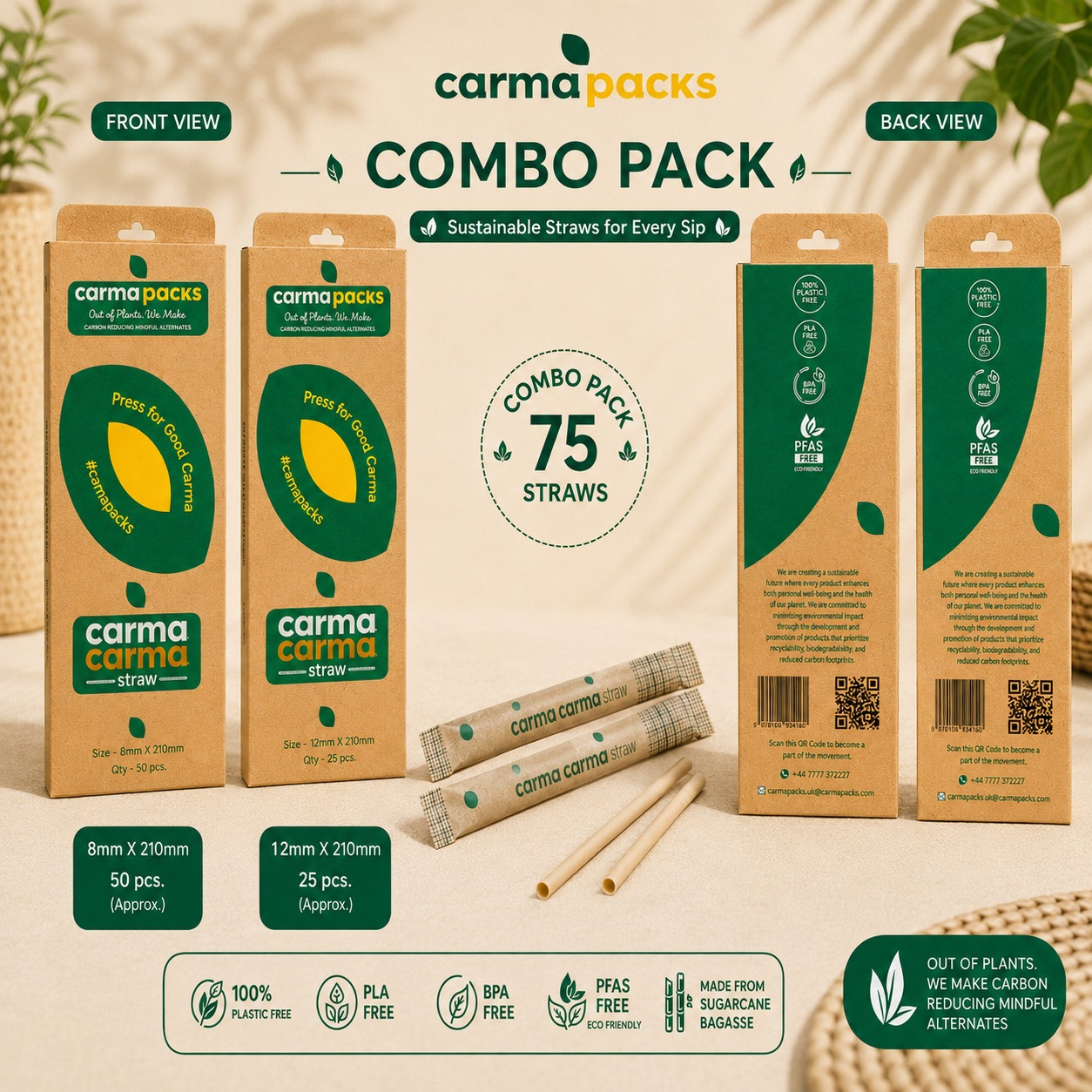Carma Carma Straw – 8mm + 12mm Combo